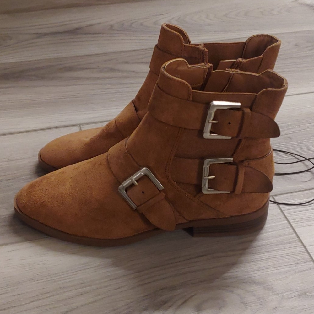 Brown Suede Booties